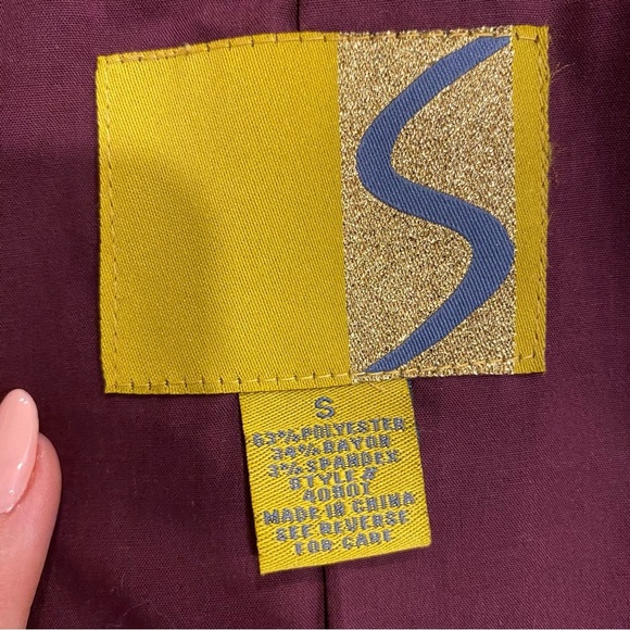 Y2K Plaid Blazer With Lace Trim Collar - Picture 10 of 11